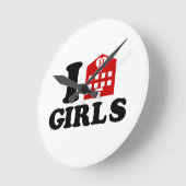 アイラブホテルガールズ ラウンド壁時計 (傾斜)