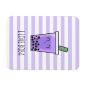 アイラブボバかわいいズバブルティータロウウベパープル マグネット (横)