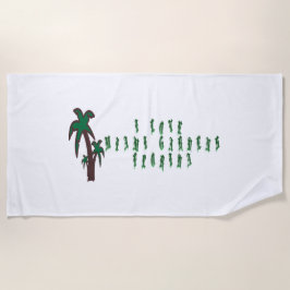 アイラブマイアミガーデンズフロリダ ビーチタオル