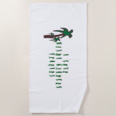 アイラブマイアミガーデンズフロリダ ビーチタオル (正面)