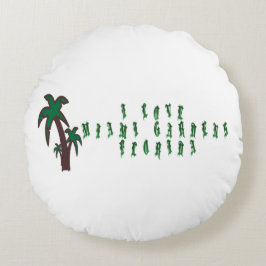 アイラブマイアミガーデンズフロリダ ラウンドクッション