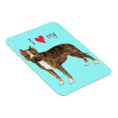 アイラブマイアメリカン（犬）スタッフォードテリア マグネット (右側)