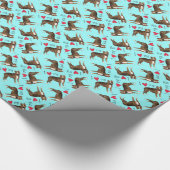 アイラブマイアメリカン（犬）スタッフォードテリア ラッピングペーパー (角)