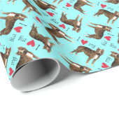 アイラブマイアメリカン（犬）スタッフォードテリア ラッピングペーパー (ロールコーナー)