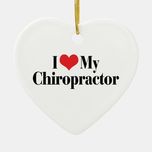 アイラブマイカイロプラクターオーナメント セラミックオーナメント (正面)