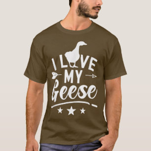 アイラブマイガチョウオーナーグース動物愛好家 Tシャツ