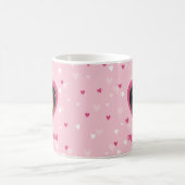 アイラブマイガールフレンドカスタム写真ハート コーヒーマグカップ (中央)