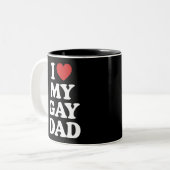 アイラブマイゲイパパiハートマイゲイパパ ツートーンマグカップ (正面左)