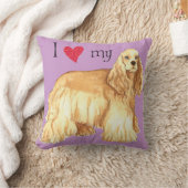 アイラブマイコッカースパニエル犬 クッション (ブランケット)
