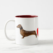 アイラブマイダシュント赤いハート ツートーンマグカップ (左)