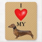 アイラブマイダシュント赤いハート マウスパッド (正面)