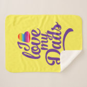 アイラブマイパパ- LGBTQ父の日のプライド シェルパブランケット (正面(横))