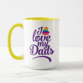 アイラブマイパパ- LGBTQ父の日のプライド マグカップ (左)