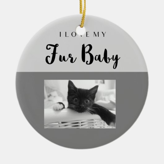 アイラブマイファーベビーカスタムオーナメント セラミックオーナメント (正面)