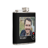 アイラブマイブロ、カスタム写真-パーソナライズされた フラスク (右)