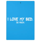 アイラブマイベッド – おもしろいノベルティ クリップボード (裏面)