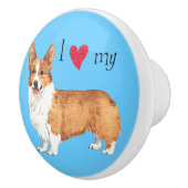 アイラブマイペンブロークウェルシュコーギー セラミックノブ (右)