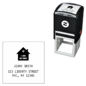 アイラブマイホームハウス赤いハートアドレス名 セルフインキングスタンプ (インサイチュ)