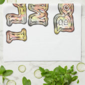 アイラブマイボーイデザインクールヴィンテージ収集文字 キッチンタオル (折り畳み)