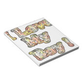 アイラブマイボーイデザインクールヴィンテージ収集文字 ノートパッド (アングル)