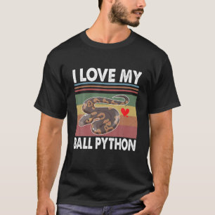 アイラブマイボールPythonレトロ爬虫蛇 Tシャツ