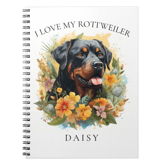 アイラブマイロットワイラーフローラドッグポートレート ノートブック (正面)