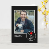 アイラブマイ兄弟、カスタム写真 – パーソナライズされた カード (黄色い花)