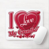 アイラブマイ孫レッドハート マウスパッド (マウス)