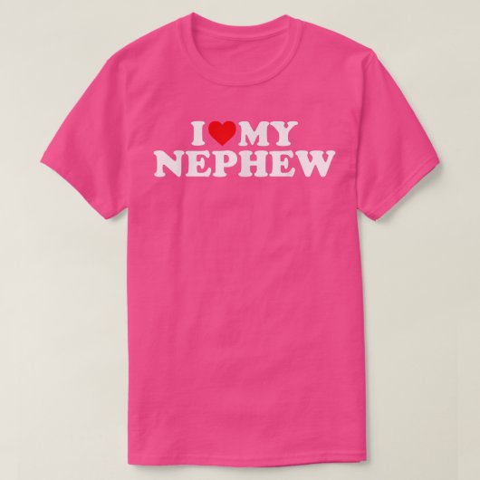 アイラブマイ甥赤いハート  Tシャツ (デザイン正面)