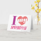 アイラブマイ17ピンク カード (黄色い花)