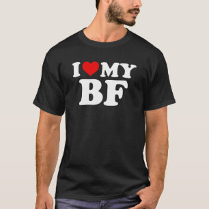 アイラブマイBFボーイフレンド – 赤いハート Tシャツ