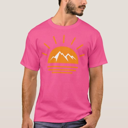 アイラブマウンテンズサンセット3アクティブ Tシャツ (正面)