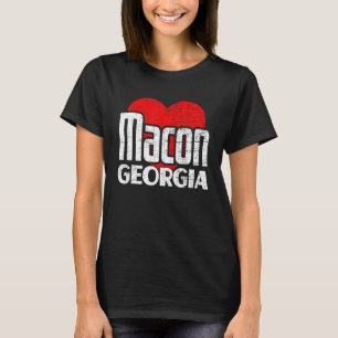 アイラブマコングルジアレトロビッグハートマコンバカチオ Tシャツ