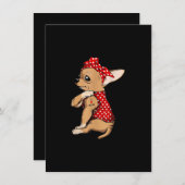 アイラブマムタトゥーチワおもしろいワドッグウィングバンド サンキューカード (正面/裏面)