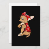 アイラブマムタトゥーチワおもしろいワドッグウィングバンド 案内状 (正面/裏面)