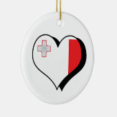 アイラブマルタ国旗オーナメント セラミックオーナメント (右)