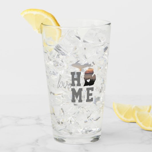 アイラブミシガンホーム州 タンブラーグラス (アイス正面)