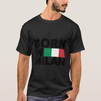 アイラブミラノ生まれインミラノイラストレーション Tシャツ