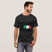アイラブミラノ生まれインミラノイラストレーション Tシャツ (正面フル)