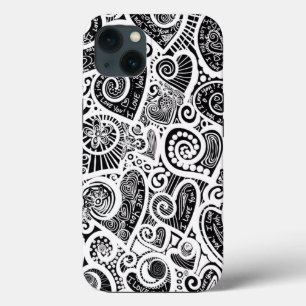 アイラブユア抽象芸術スクラッチアートデザイン iPhone 13ケース