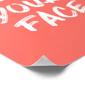 アイラブユア顔コーラルタイポグラフィ引用文 ポスター (角)