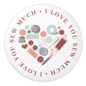 アイラブユユー縫い量裁縫テーマ セラミックノブ (正面)