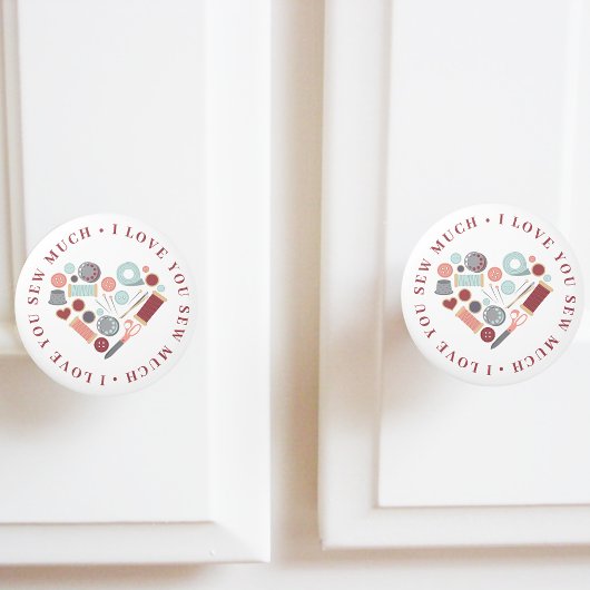 アイラブユユー縫い量裁縫テーマ セラミックノブ