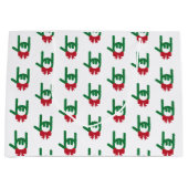 アイラブユークリスマスリース抱き枕 ラージペーパーバッグ (正面)