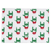 アイラブユークリスマスリース抱き枕 ラージペーパーバッグ (裏面)