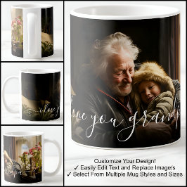 アイラブユーグランドパビューティフル写真テンプレート文字 コーヒーマグカップ