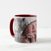 アイラブユーグランドパ写真テンプレートマグ マグカップ (正面左)