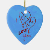 アイラブユーダブルハートオーナメント セラミックオーナメント (右)