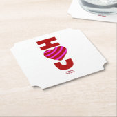 アイラブユーチケット紙コースター ペーパーコースター (アングル)