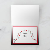 アイラブユーハッピーバレンタインデーカパーソナライズされたード シーズンカード (内部)